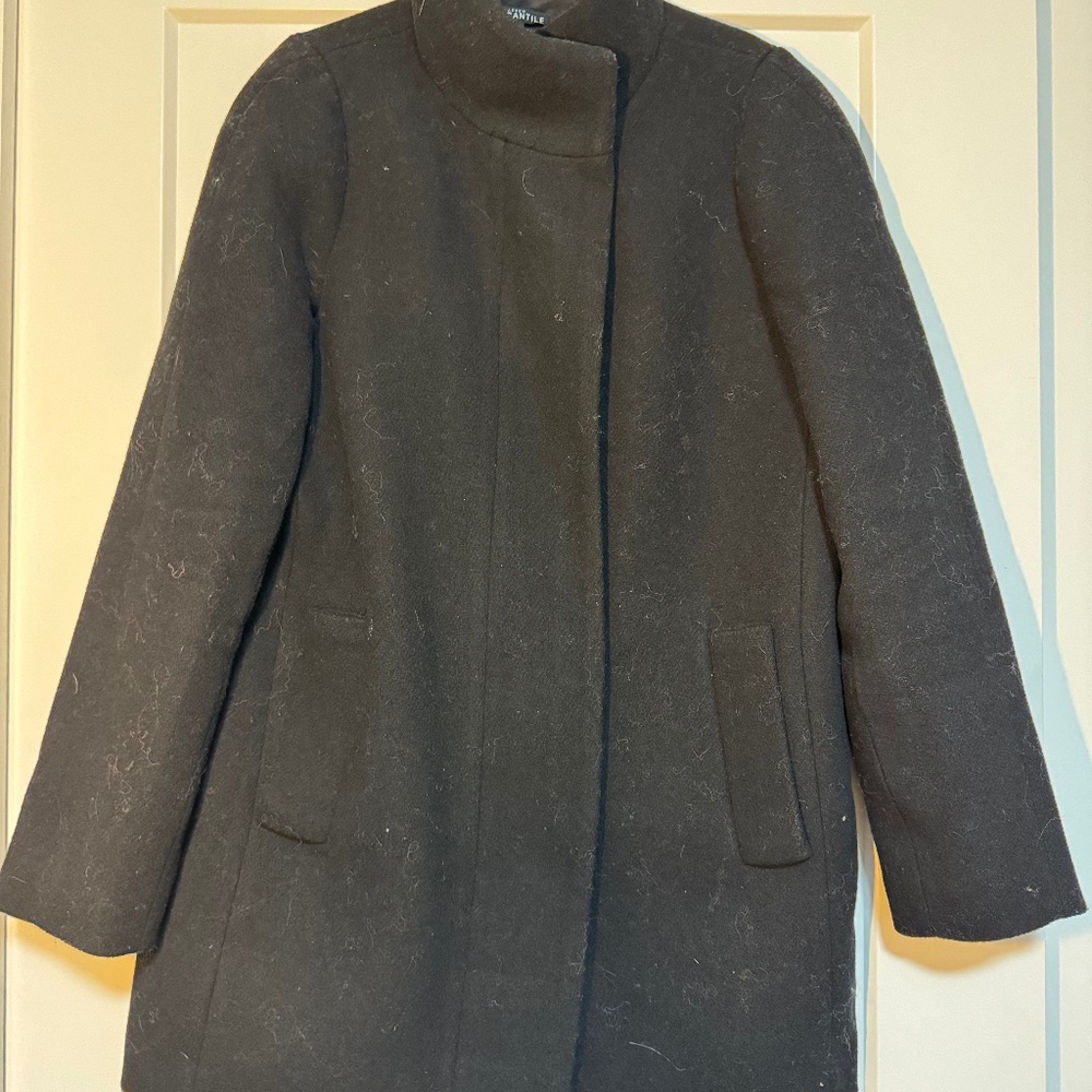 J. Crew Mercantile Women’s Wool Coat – Black, Size 2